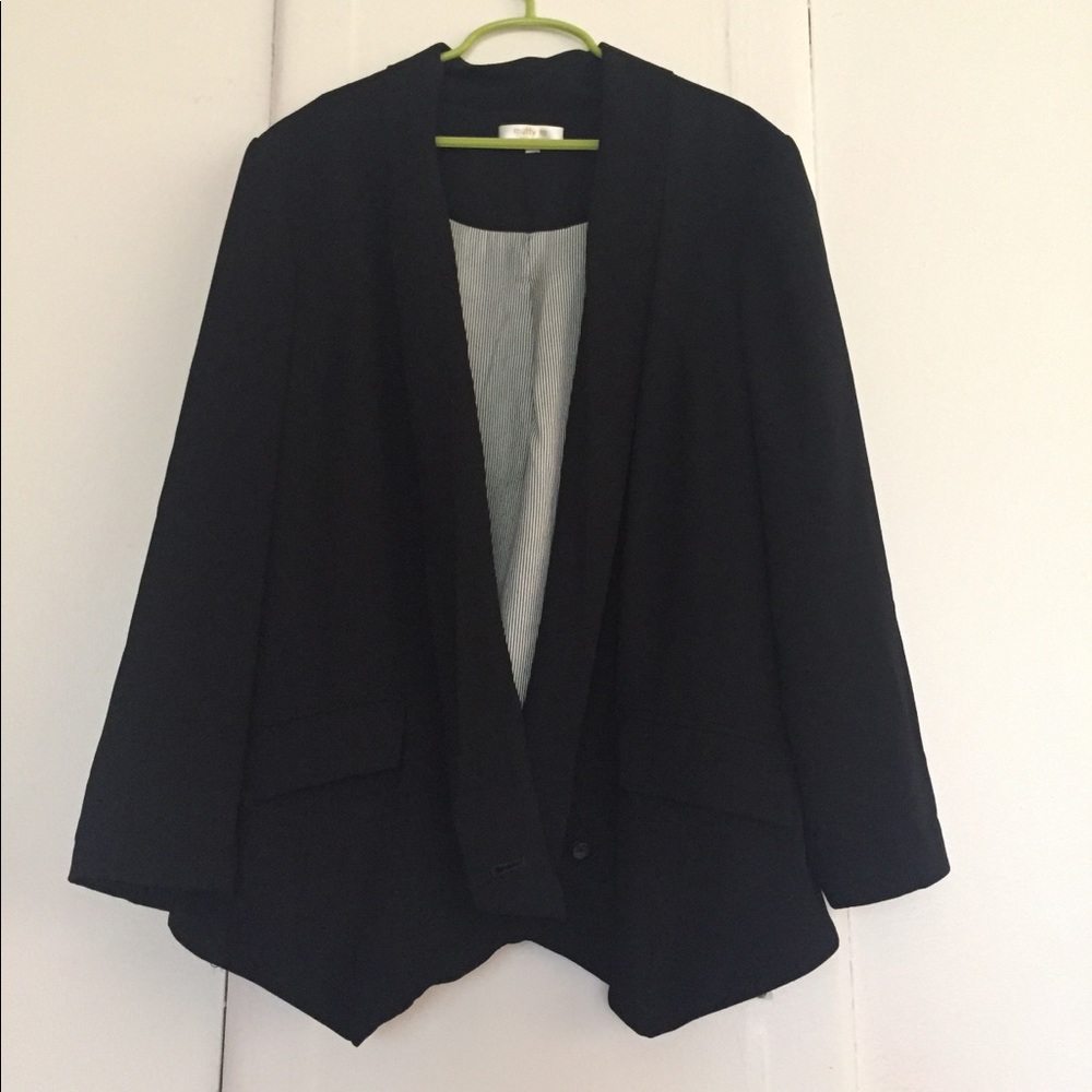 Black drapey blazer jacket s